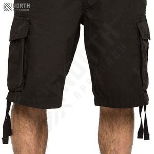 Shorts cargo utilitaires décontractés pour hommes OEM avec cordon de serrage, multi-poches, séchage rapide, en toile, pour l'été - Product Image 5