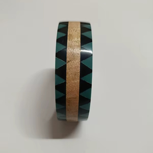 Vintage Resin Irregular Wide Bangle <b>Bracelets</b> Geometric Wide Wooden <b>Bracelet</b> Fashion Chunky Jewelry for Women <b>Girls</b> - Product Image 1