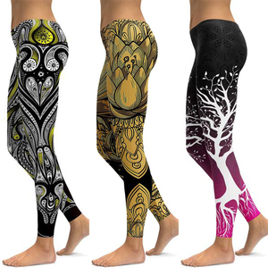 Leggings de yoga pour femmes, imprimés à carreaux, taille mi-haute, longueur intégrale, en Spandex/Nylon, couleurs et logo personnalisables, séchage rapide, respirants - Product Image 6
