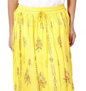 กระโปรงเรยอนสีแดงเข้มปักเลื่อมงานทำมืออินเดียขนาดใหญ่พิเศษห่อชนเผ่าฮิปปี้โบฮีเมียนลำลองชุดยิปซีชาวนาใส่จีบ - Product Image 6