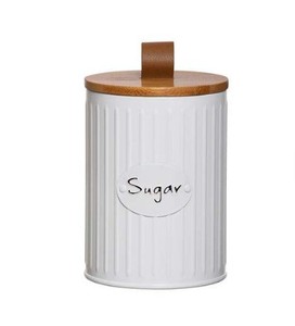 Airtight Coffee and Sugar Canister Flour and Sugar Containers Round Sugar <b>Boxes</b> Metal Canisters Set for Kitchen Counter - Product Image 4