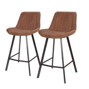 Chaise de bar, mobilier de luxe, restaurant, cuisine nordique, chaise haute noire bon marché, comptoir, tabourets de bar modernes en métal et velours avec dossier - Product Image 1