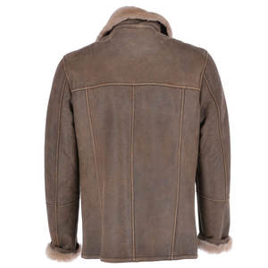 Nouveau Style hiver chaud épais en peau de mouton fourrure d'agneau longue en peau de mouton veste en cuir tricoté manches en peau de mouton polaire Softshell - Product Image 2