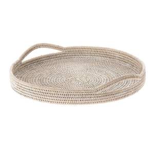 Plateau de rangement en rotin personnalisé avec poignées, plateau de table basse tissé à la main, durable, de haute qualité, vintage pour l'organisation de la maison - Product Image 2