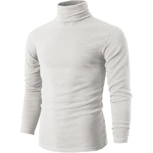 Suéter de punto de invierno antiarrugas ajustado para hombre, suéter de poliéster de cuello redondo transpirable antiencogimiento - Product Image 3