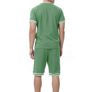 New Arrival <b>Men's</b> Summer <b>Shorts</b> Set Breathable Solid <b>Green</b> Design Plus Size <b>Shorts</b> Comfortable Summer Wear - Product Image 2