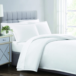 Funda nórdica de algodón y satén con cremallera para Hotel, cobertor de edredón suave y silencioso de 200 hilos, color blanco y clásico, colección de Hotel de lujo - Product Image 5