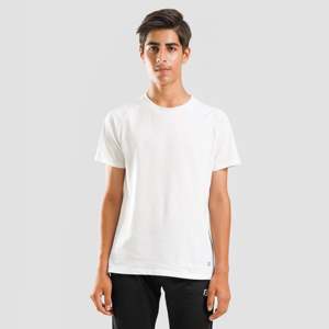 เสื้อยืดเยาวชน รุ่นเฮอริเทจ ผ้าฝ้าย 100% สีขาว ทรงเข้ารูป ระบายอากาศได้ดี ปักลายได้ รุ่นใหม่ หมายเลข - Product Image 1