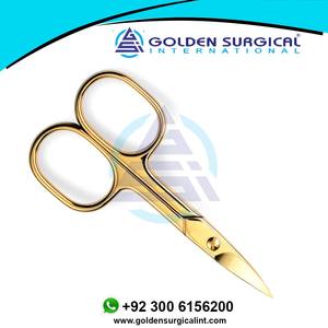 Tijeras para Cutículas de Color Dorado, la Mejor Calidad a Precio Económico |   Tijeras profesionales de manicura de acero inoxidable - Product Image 4