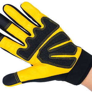 Guantes de Trabajo de Cuero de Alta Durabilidad, Antideslizantes, Compatibles con Pantallas Táctiles, Antivibración, Antiestáticos, Transpirables, Resistentes a Desgarros, Sin Silicona - Product Image 2