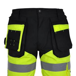 Men's Safety Reflective Workwear Cargo Short Hi Safety Construction Shorts Work Shorts With Reflective <b>Tape</b> Workwear - Product Image 2