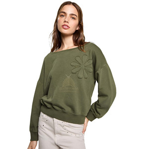 Sweat-shirt à capuche unisexe de haute qualité avec logo brodé délavé, sweat-shirt de sport à manches longues, col rond, 100% coton molletonné - Product Image 1