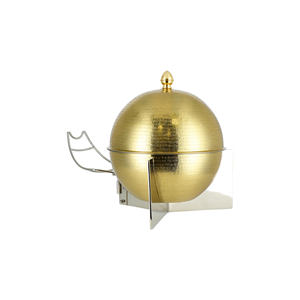 Patrón de tapa de acabado dorado Fondo de madera grabado Cazuela Premium de alta calidad Calentador de alimentos para restaurantes de hotel en casa - Product Image 6