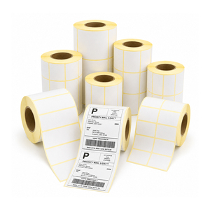 Sailing Shipping 100/75 Paper 57*70Mm Sticker 38X 25 <b>Waterproof</b> Clear Thermal Scale <b>Label</b> Roll - Product Image 2