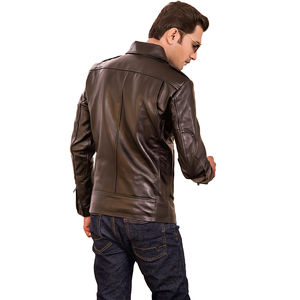 2024 Professional High Quality <b>Light</b> Weight Best Design Customized Logo Printing Breathable <b>Men</b> Leather <b>Jacket</b> OEM Serviced - Product Image 4