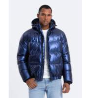 Veste matelassée réversible pour homme grande taille, design élégant, avec fermeture éclair, respirante, garnissage 100% duvet, manteau d'hiver