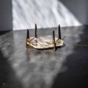 Sous-verre en corne de buffle moderne et fait à la main pour la vente de vaisselle artisanale et sous-verre à carreaux en corne - Product Image 4