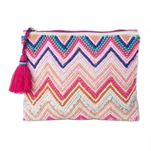 Nouveau style fait à la main broderie perlée pochette à monnaie mode mini mendier avec couleur personnalisée pour les femmes et les filles - Product Image 1