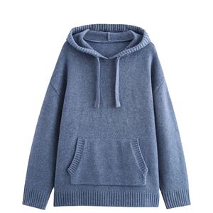 เสื้อผ้าผู้หญิงสไตล์เกาหลีแบบใหม่มีฮู้ดแบบหลวมมีกระเป๋าแขนยาวมีเชือกผูก - Product Image 5