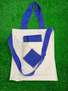 Bolso de mano de tela reutilizable Moq bajo de bajo precio, bolso de compras de lona de algodón plegable, bolso de mano de algodón con logotipo impreso personalizado - Product Image 3