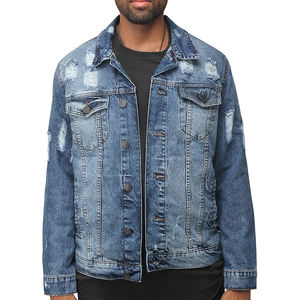 แจ็คเก็ตยีนส์ลำลองสำหรับผู้ชายแฟชั่นใหม่ปี 2025 คุณภาพสูง ผลิตตามสั่ง ผ้าฝ้าย 100% ซักแบบ Stone Wash แห้งเร็ว เป็นมิตรกับสิ่งแวดล้อม - Product Image 1