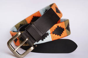 Lightweight Men's and Women's Leather <b>Belts</b> with <b>Knitted</b> Design Brass Buckle Smart Equestrian Clothing - Product Image 5