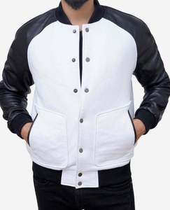 OEM Customizable Men's Varsity <b>Jacket</b> with Long Sleeve <b>Patch</b> Chenille Embroidery Streetwear Inspired Letterman Style - Product Image 3
