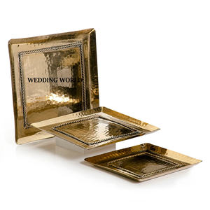 ชุดถาดช็อคโกแลตสุดหรูถาดช็อคโกแลตทำมือ2ชิ้นสีทอง - Product Image 5