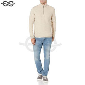 Jersey con cremallera de cuarto para hombre, sudadera de lana Polar con cuello levantado, camisa térmica de manga larga, cálido y cómodo para invierno y otoño - Product Image 5