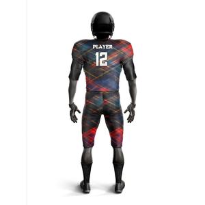 Ensemble d'uniformes de football américain pour hommes adultes, conçu sur mesure, avec sublimation, pantalon intégré - Spandex/Polyester/Maille, séchage rapide, plus - Product Image 4