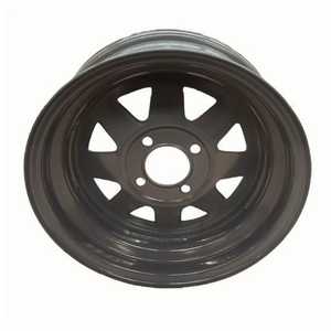 HUA <span class=keywords><strong>MEI</strong></span> Jantes de haute qualité en acier pour remorque 13 pouces 4 trous PCD 4x100 13 '14' 15 '16' Tailles État neuf - Product Image 3