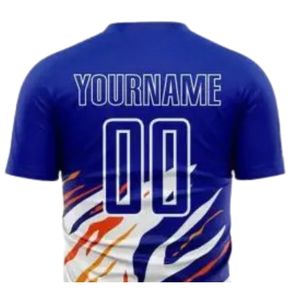 Camiseta de Fútbol Unisex Personalizada con Nombre y Números de Equipo, 100% Poliéster, Transpirable, de Secado Rápido, Ecológica, Cuello Redondo, Manga Corta - Product Image 5
