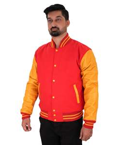 Chaqueta Universitaria de Béisbol de Manga Larga con Estampado, para Hombre, de Algodón/Lana, con Logotipo Personalizado en la Parte Delantera - Product Image 3