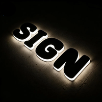 Letras con Retroiluminación LED y Acabado Pintado, para Exteriores, Resistentes al Agua IPX7, Alimentación CA, para Empresas, del Fabricante Original