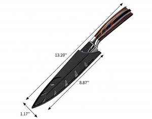 Cuchillo de Chef de acero de Damasco hecho a mano de primera calidad con mango de madera, diseño personalizado, Apto para lavavajillas, alta durabilidad de Pakistán - Product Image 4