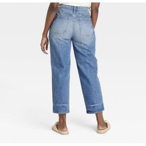 Jeans Donna Universali a Vita Super Alta Vintage Gamba Dritta Bootcut Svasati con Stampa Fantasia Lavaggio Medio XL Denim Lavabile - Product Image 2