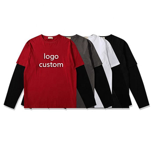 เสื้อยืดแขนยาวสองชั้นสำหรับผู้ชายกีฬากลางแจ้งเสื้อยืดแขนยาวสองชั้นพิมพ์ลายโลโก้ตามสั่ง - Product Image 5