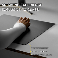 Tapis de souris personnalisé en verre aluminosilicate Oil Sand AG AF EXO 2.5D, impression intégrale, base en silicone antidérapante, protection antichute, avec étui de rangement et patins