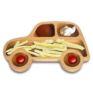 Plateau de chips et de trempette fini naturel à 5 sections en bois de manguier fabriqué en Inde Vaisselle élégante pour les collations, les cafés Dips - Product Image 3