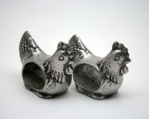 Servilleteros de Metal de gallo hechos a mano, juego de Decoración de mesa de 4 personalizados para uso doméstico con candelabros, linternas y tarros de velas - Product Image 1