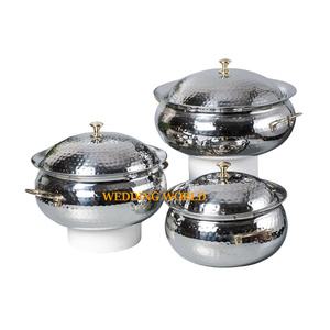 Olla Caliente de Acero Inoxidable con Acabado de Ratán, Decoración de Mesa para el Hogar, Cazuela Decorativa Redonda, Calentador de Comida de Metal Nuevo al por Mayor - Product Image 4