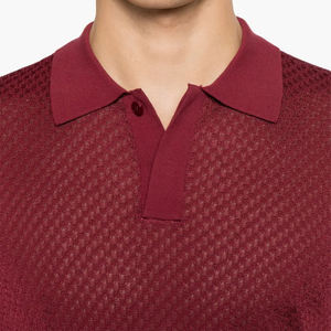 Camisetas Polo de algodón 100% para hombre, camisetas ajustadas de manga corta de alta calidad, tapeta de botón frontal de punto transpirable, patrón sólido - Product Image 2