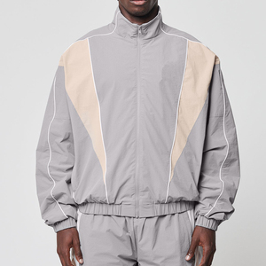 Personalizado de alta calidad 95% poliéster 5% Spandex chaquetas a prueba de viento tejido de cuatro vías estiramiento ropa deportiva chándales ligeros para hombres - Product Image 6