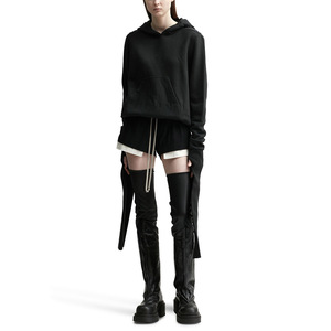 Pull à capuche en polaire rembourrée pour femmes en automne et en hiver Pull ample doux et confortable avec poche Top décontracté - Product Image 4