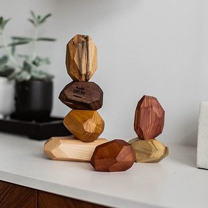Juguete de madera natural Rocas de madera Piedras Tumi Ishi Juguete de madera Tumi Ishi Alto estándar para la exportación - Product Image 4
