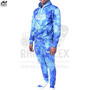 ชุดวอร์มมีฮู้ดลายมัดย้อมแบบใหม่ สไตล์ลำลอง สำหรับผู้ชาย ผ้าฟลีซโพลีเอสเตอร์/คอตตอน ระบายอากาศ แห้งเร็ว เหมาะสำหรับฤดูหนาว - Product Image 6