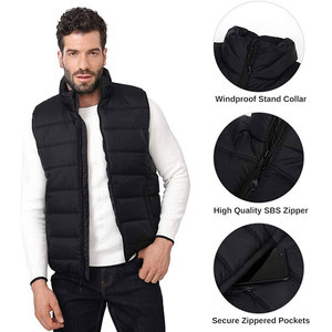 Chaleco con capucha acolchada de invierno a la moda de alta calidad, chaqueta media sin mangas para hombre, chaqueta acolchada para hombre - Product Image 6