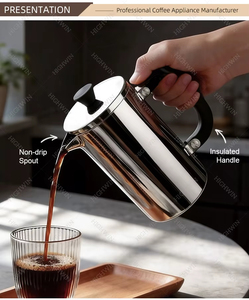 Caffettiera French Press a Doppia Parete in Acciaio Inossidabile, Resistente al Calore, Vendita all'Ingrosso - Product Image 4