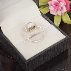 แหวนพลอยลาบราดอไรต์เงินแท้925ขนาด12X12มม. ทำด้วยมืออัญมณีหลวม - Product Image 6