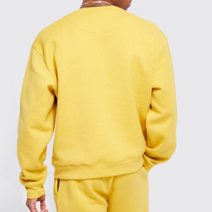 Sudaderas de algodón 100% pesadas personalizadas para hombre, nuevas sudaderas de moda, sudaderas transpirables básicas de cuello redondo de Color sólido liso 2025 - Product Image 2